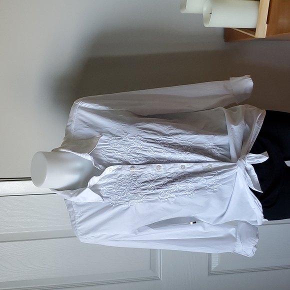 Vintage 100% cotton white button down - Size Large - Picture 3 of 4